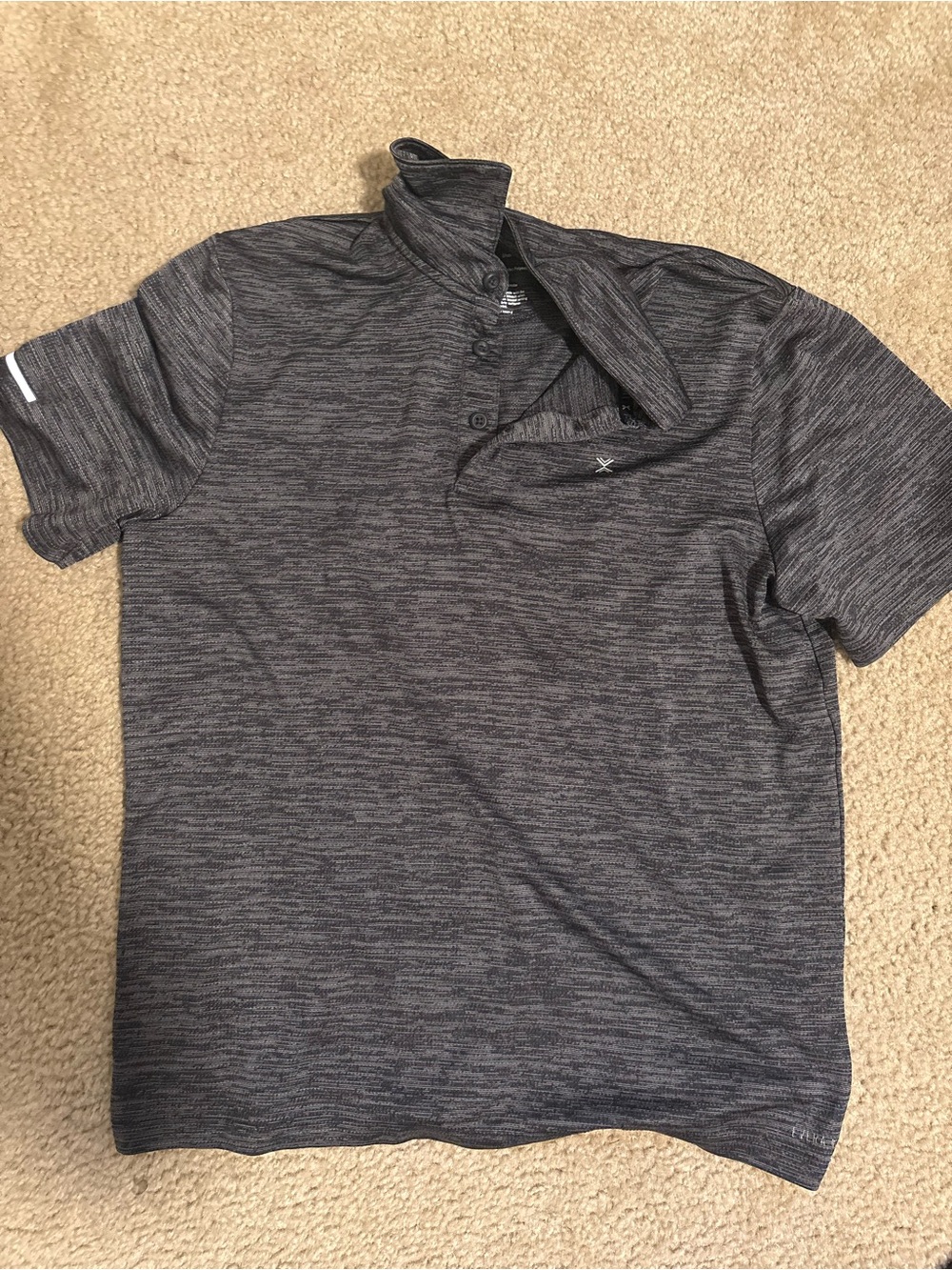 Xersion Men's Heathered Charcoal Performance Polo